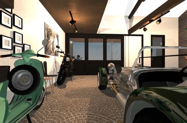 ガレージハウスイメージパース