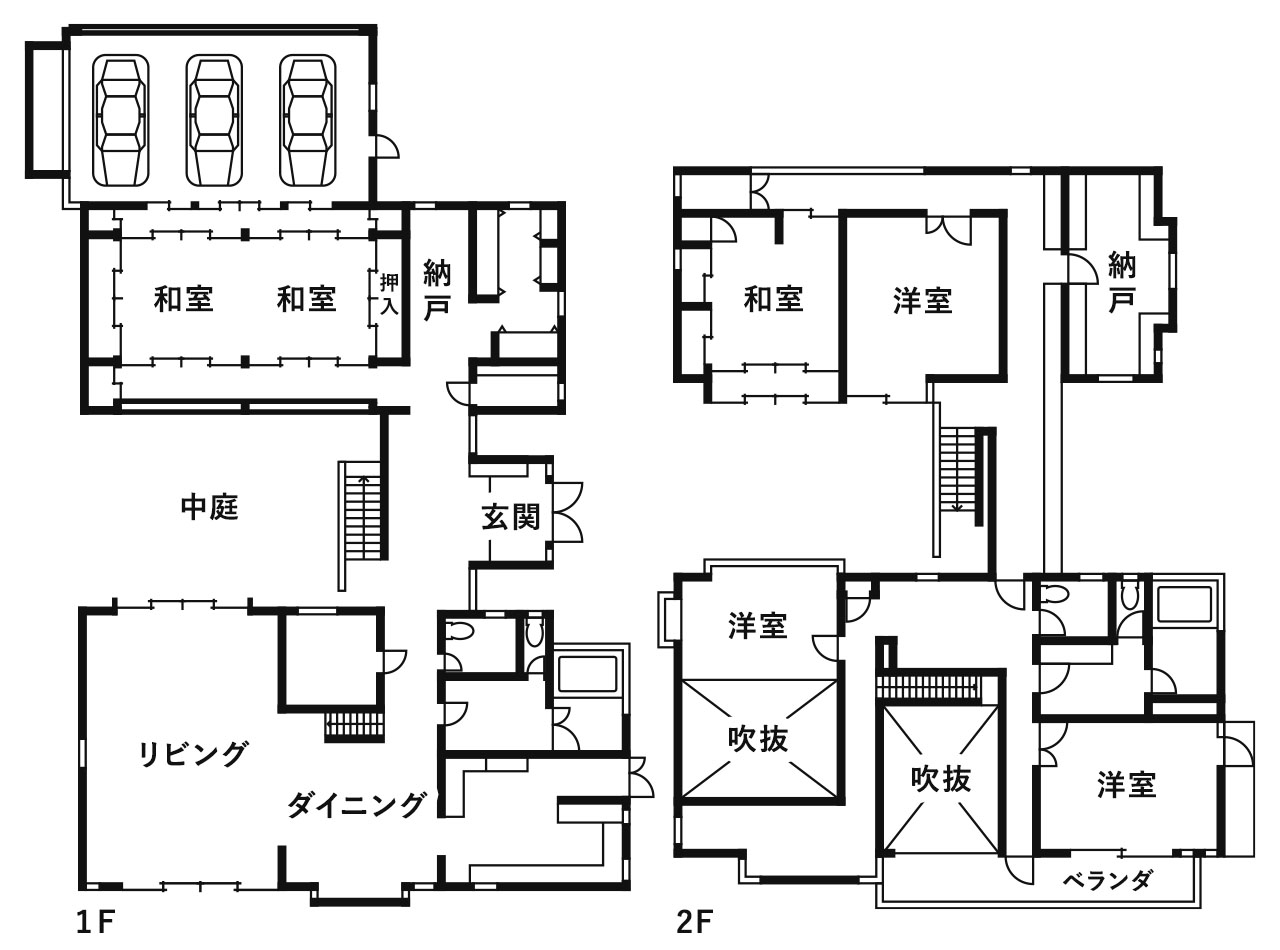 200坪の間取り例1