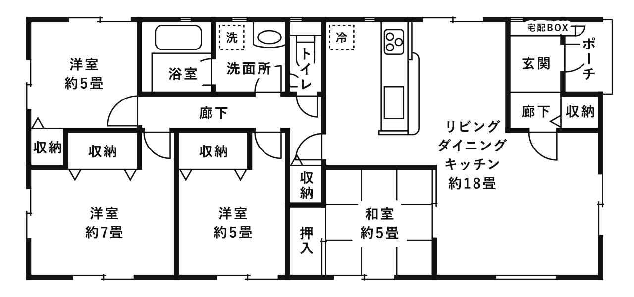 ホームズ 4ldkの平屋の特徴は おすすめの間取りや費用の相場 注意点などを紹介 住まいのお役立ち情報