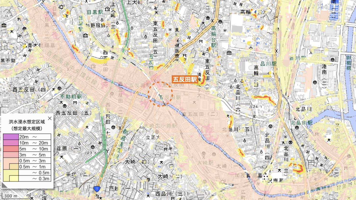 河川洪水浸水想定