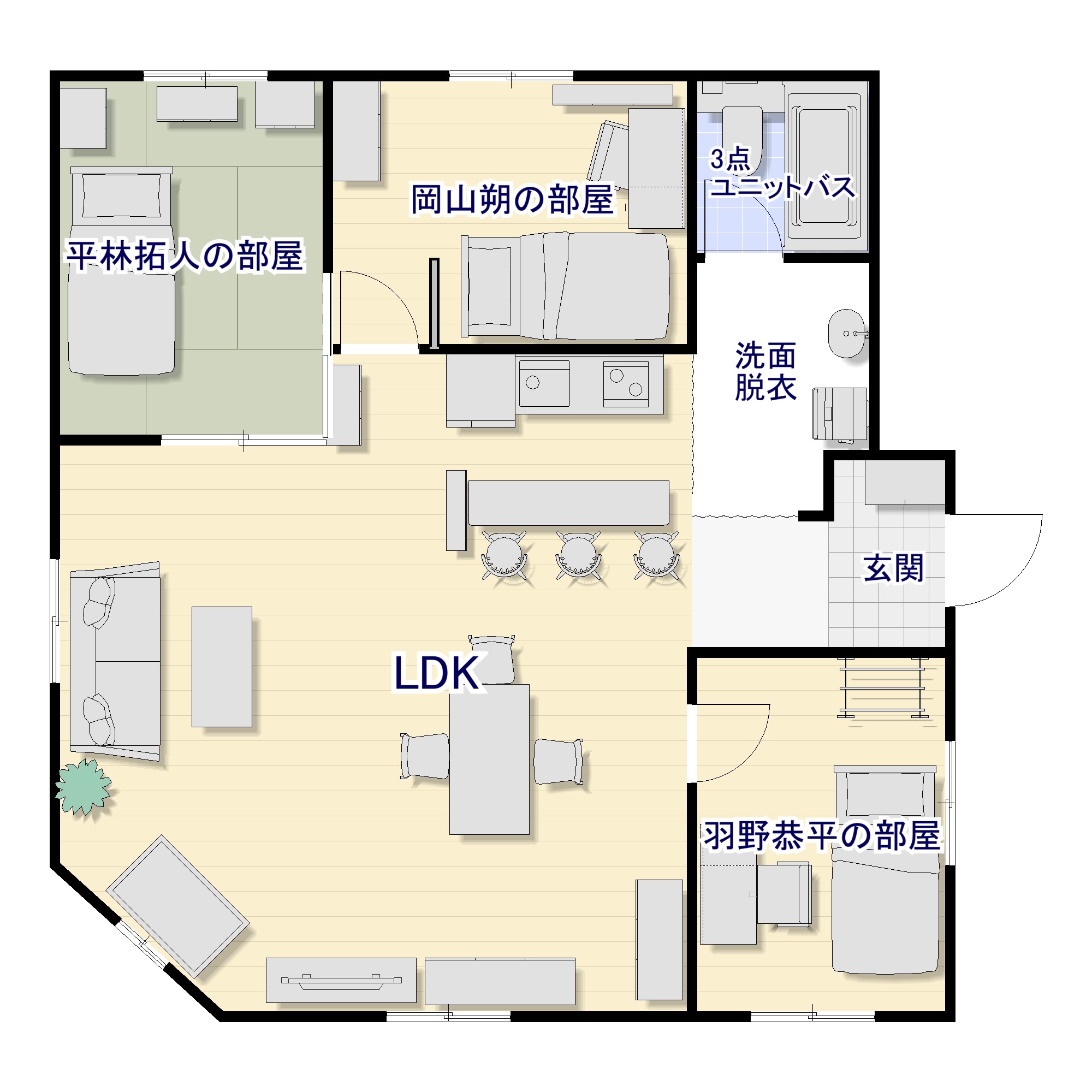 新築マンションのシェアハウス！！