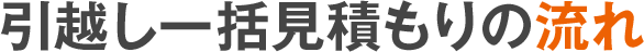 引越し一括見積もりの流れ