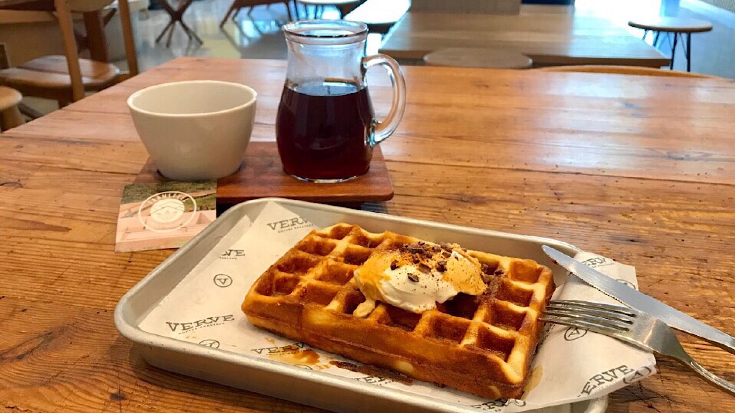 VERVE COFFEE ROASTERSのワッフル&ハンドドリップコーヒー